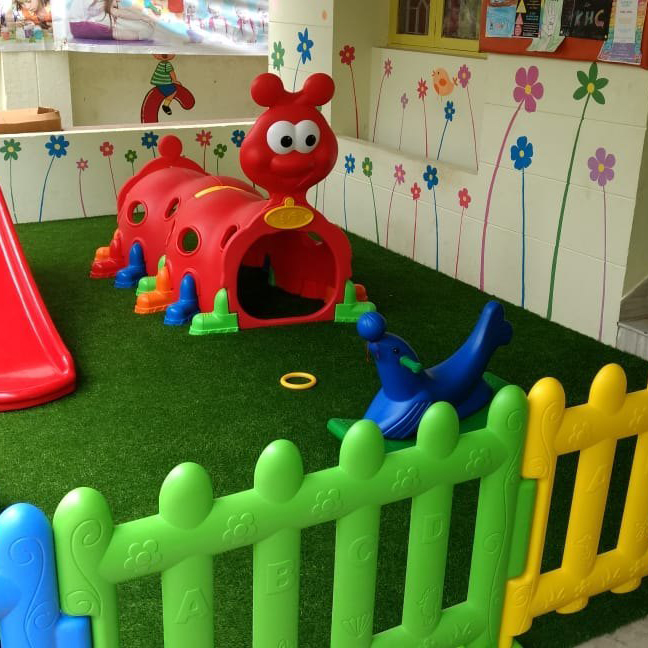 A vibrant play area with a colorful K square edutainment play set, providing endless fun and entertainment for children.