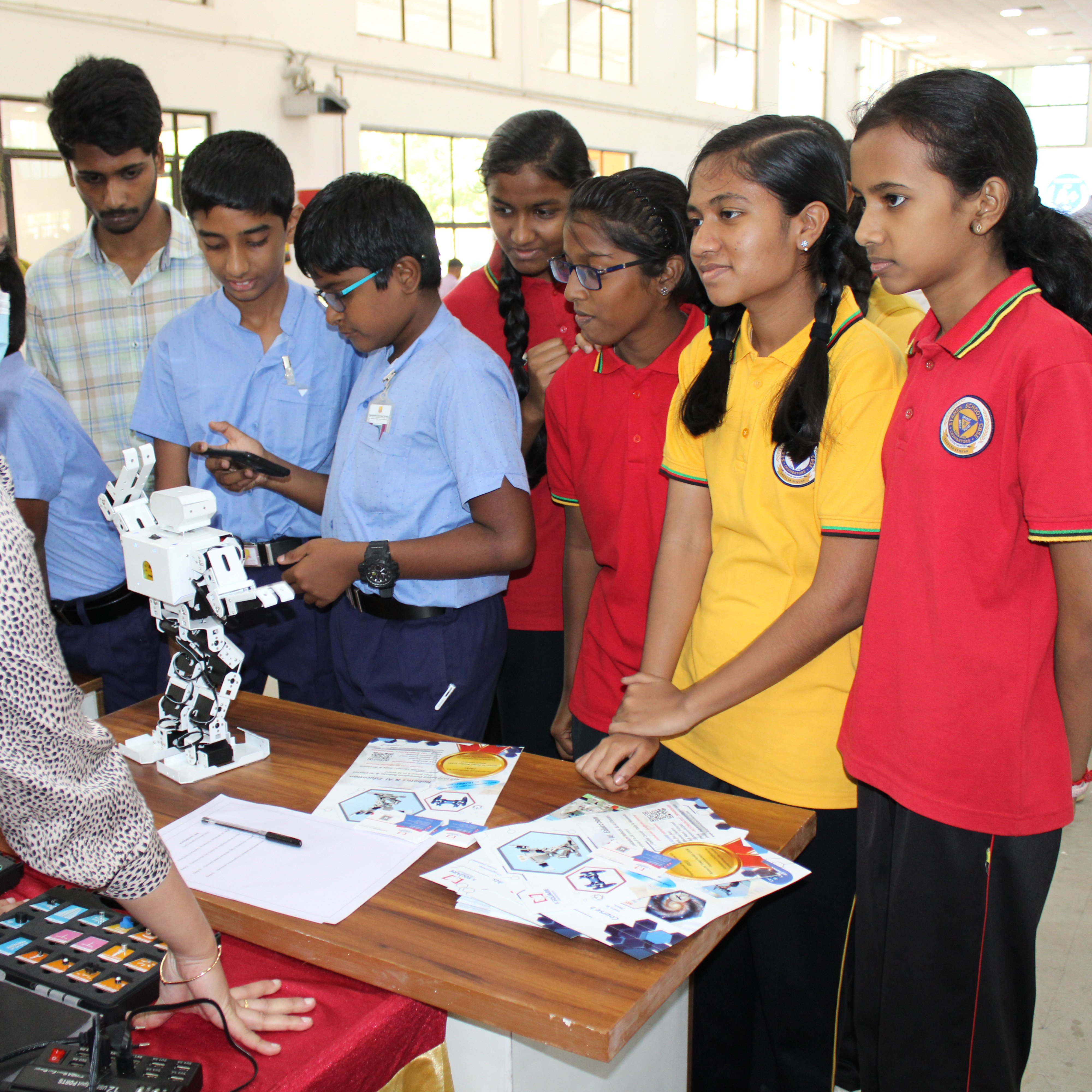 Students are listening to the explanation