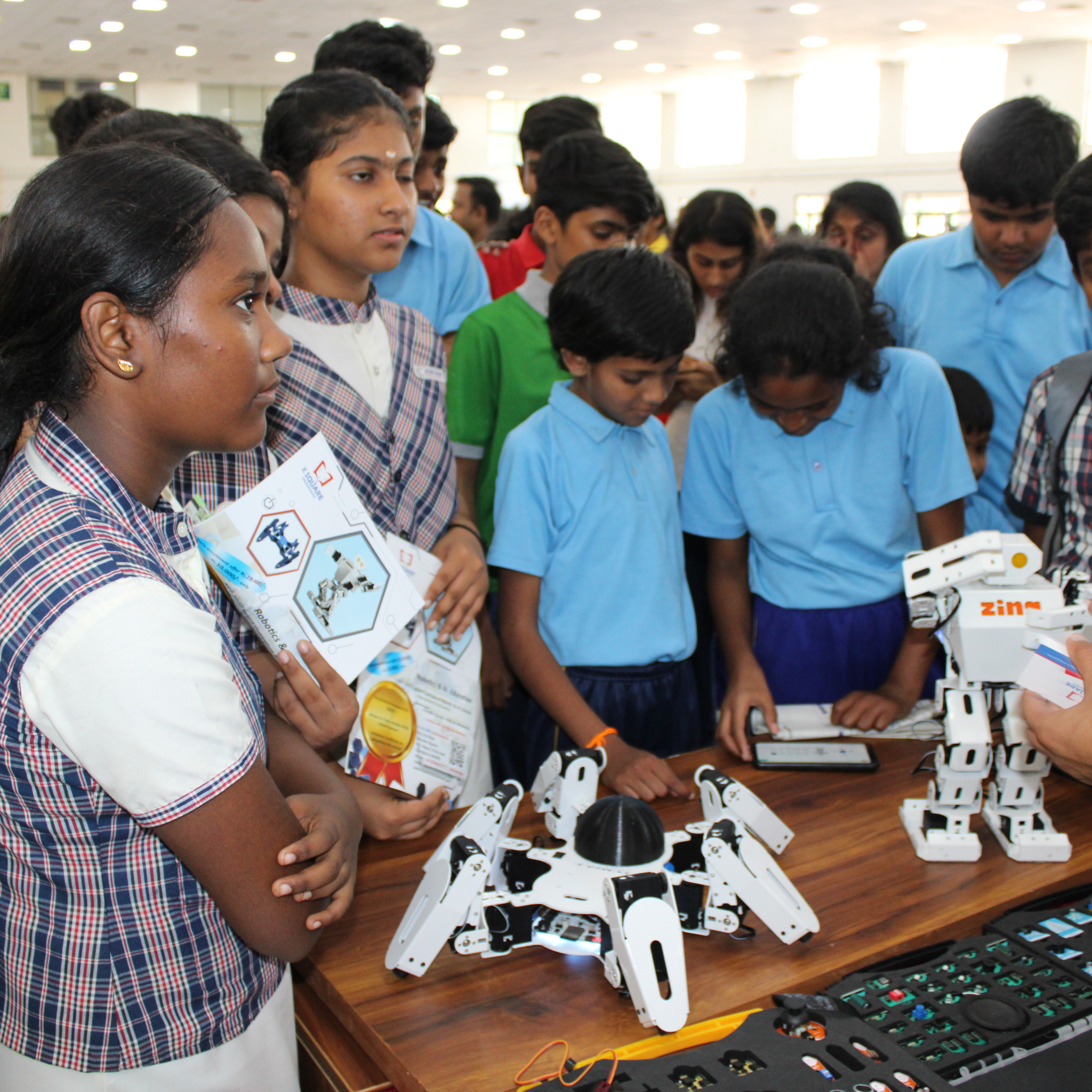 A school student listening to the lecture